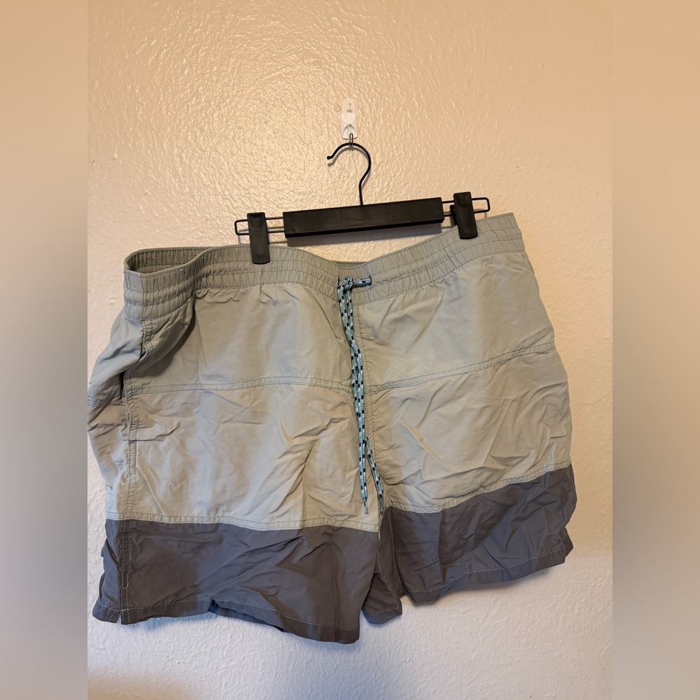 Merona Gray and Tan Swim Board Shorts